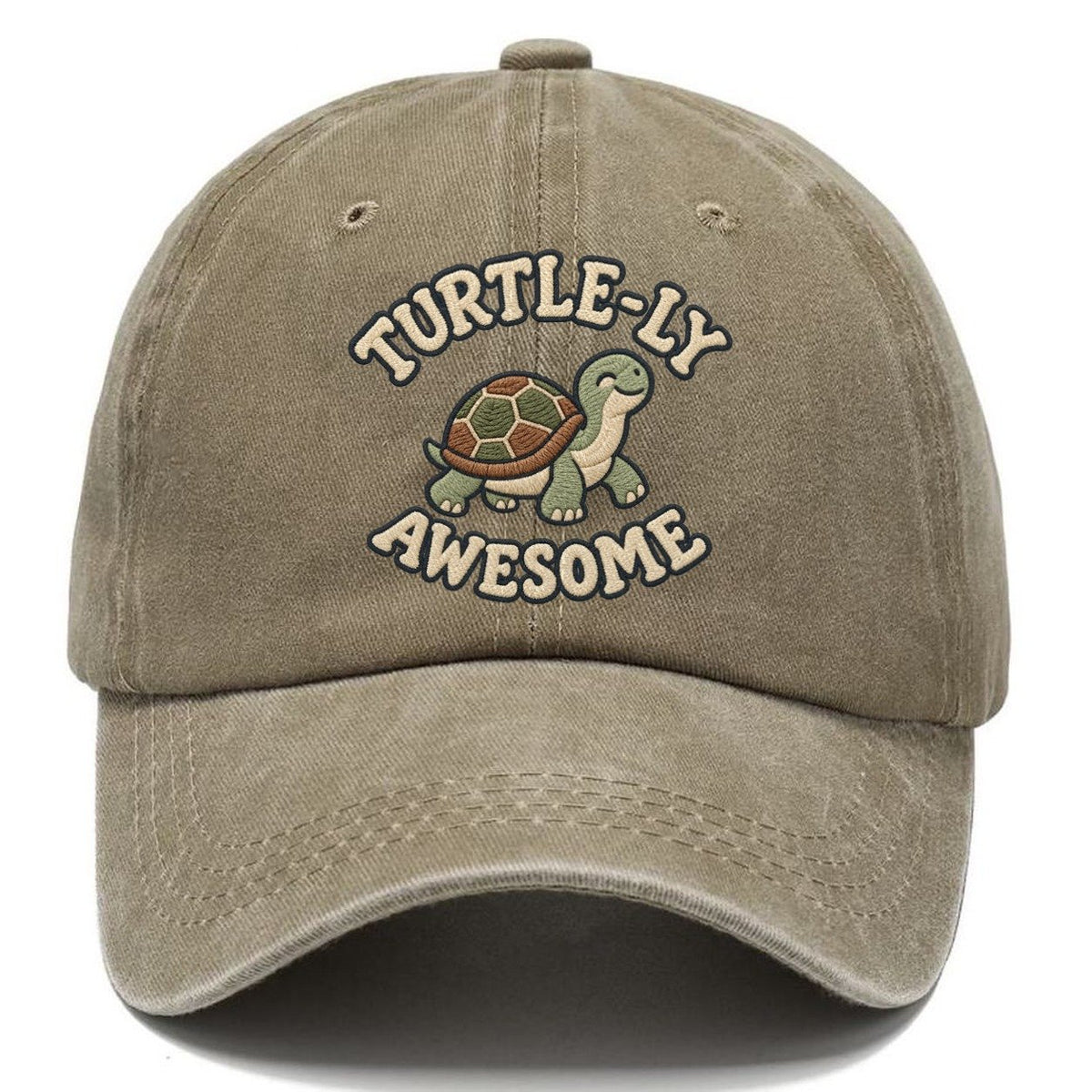 Turtle Animal Puns Classic Cap – Warm Sand
