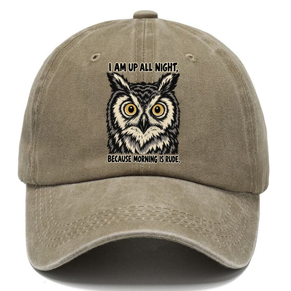I Am Up All Night Feral Logic Classic Cap – Warm Sand