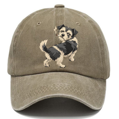 Scruffy Dog Smoking a Cigarette Classic Cap – Warm Sand