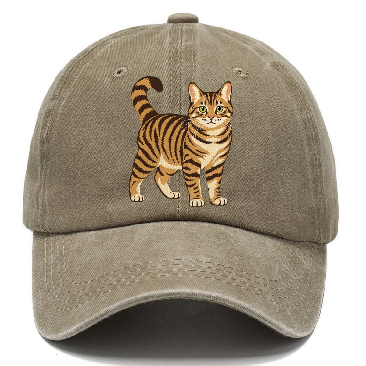 Chinese Li Hua Standing Three Quarter Rare Cat Breeds Classic Cap – Warm Sand