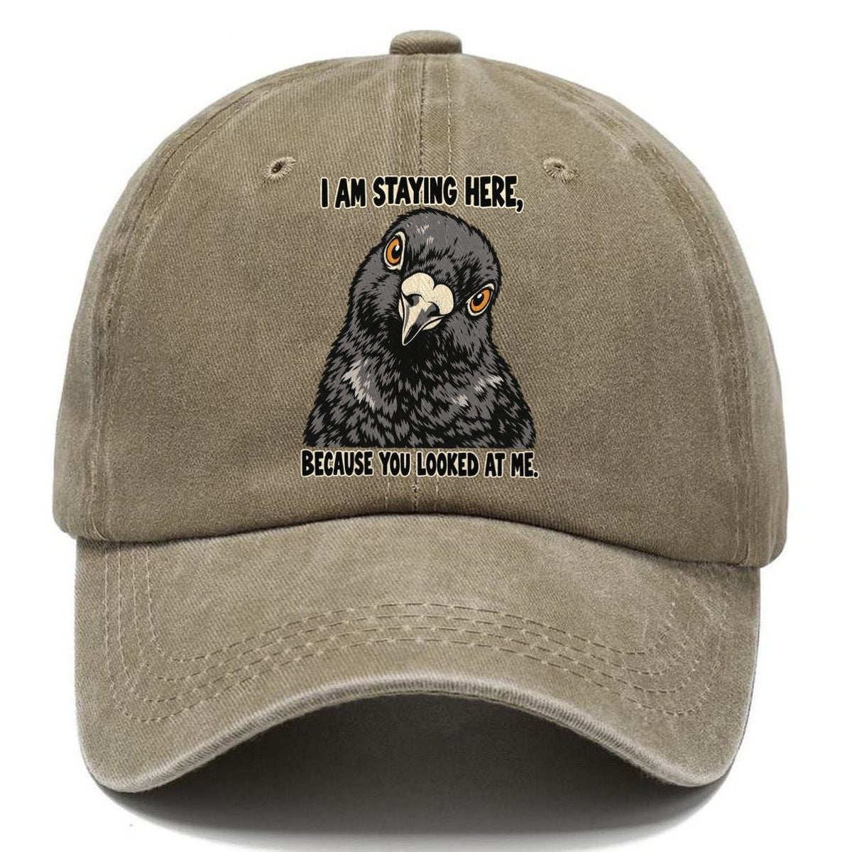I Am Staying Here Feral Logic Classic Cap – Warm Sand