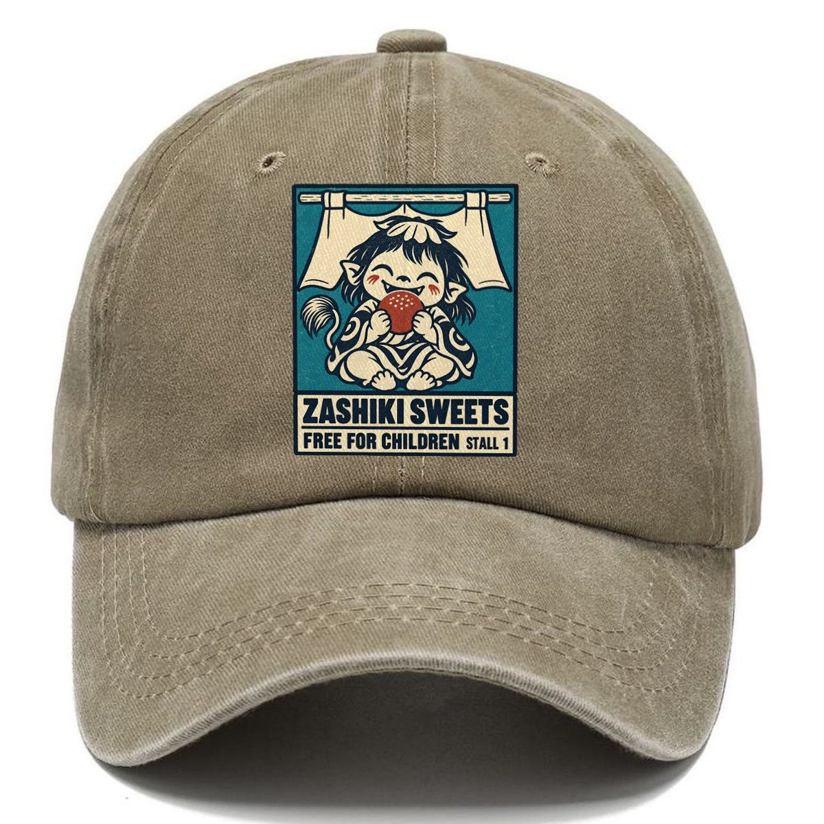 Zashiki Sweets Yokai Night Market Classic Cap – Warm Sand