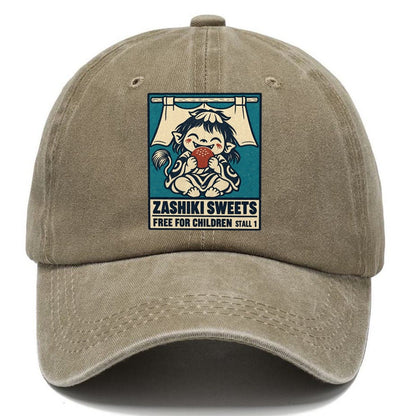 Zashiki Sweets Yokai Night Market Classic Cap – Warm Sand