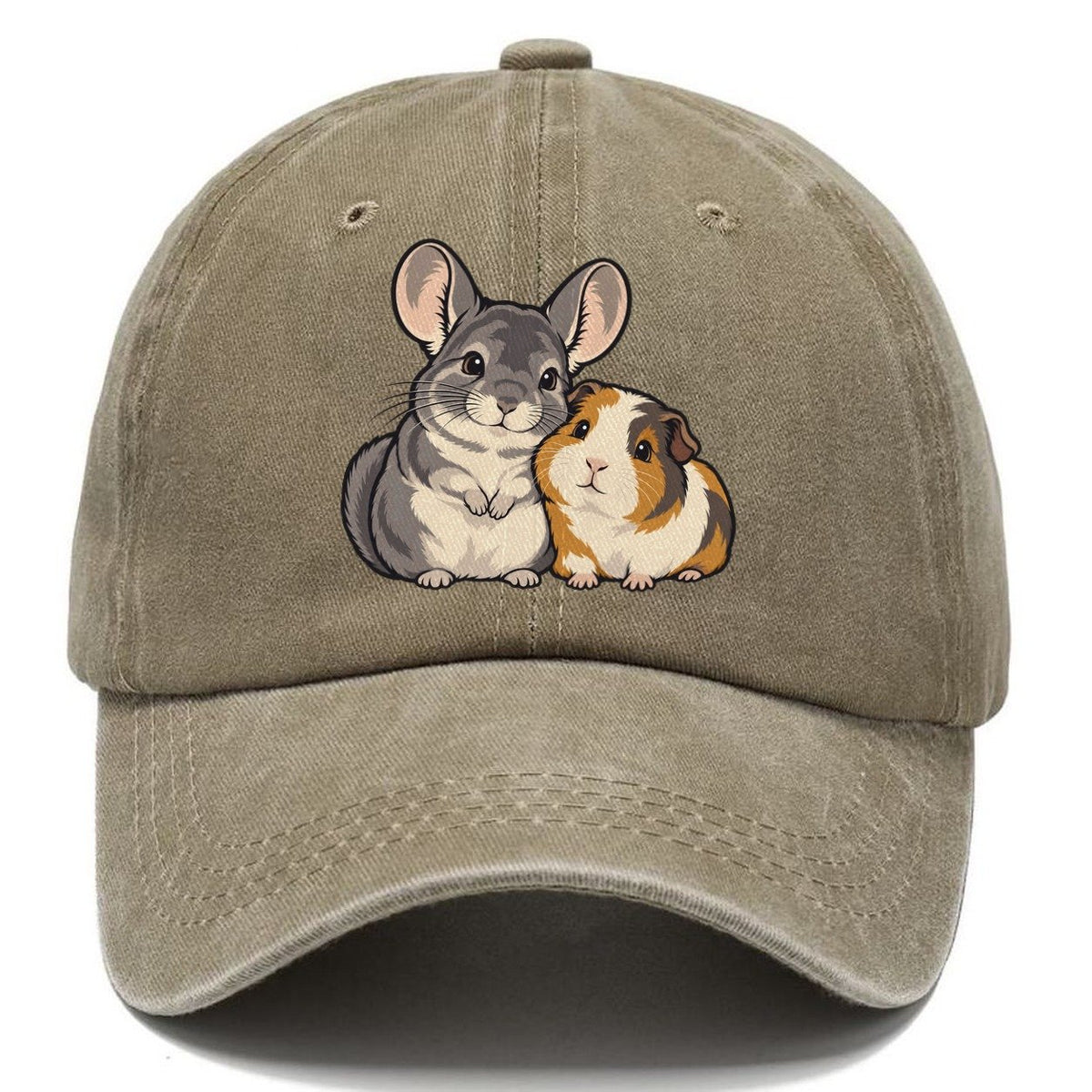 Chinchilla And Guinea Pig Small Pet Logos Classic Cap – Warm Sand