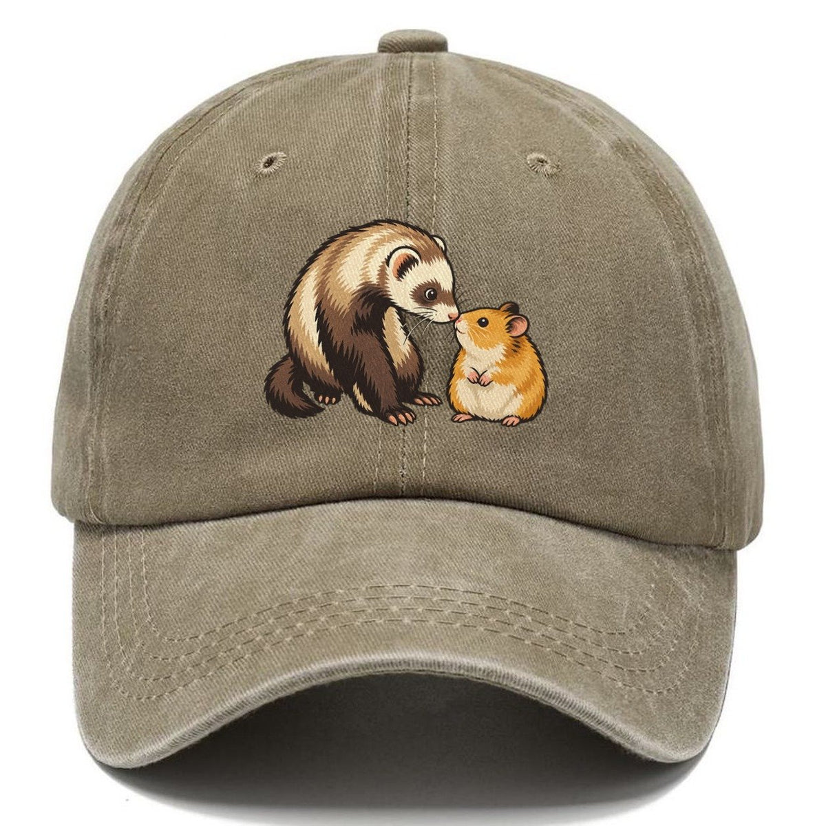 Ferret And Hamster Hello Small Pet Logos Classic Cap – Warm Sand