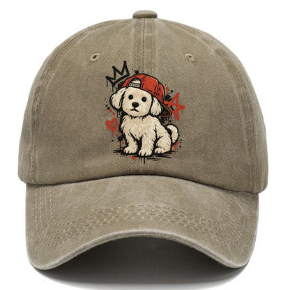 Graffiti Puppy Red Classic Cap – Warm Sand