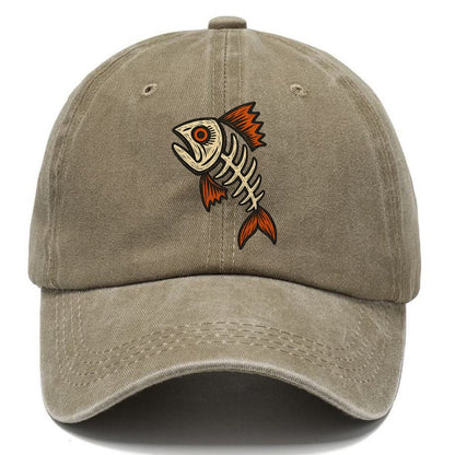 Fish Head Skeleton Classic Cap – Warm Sand