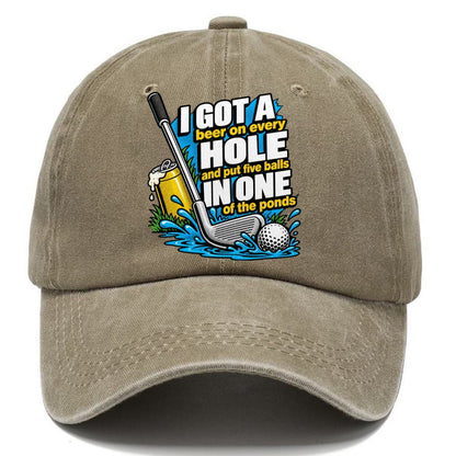 Beer on Every Hole Classic Cap – Warm Sand
