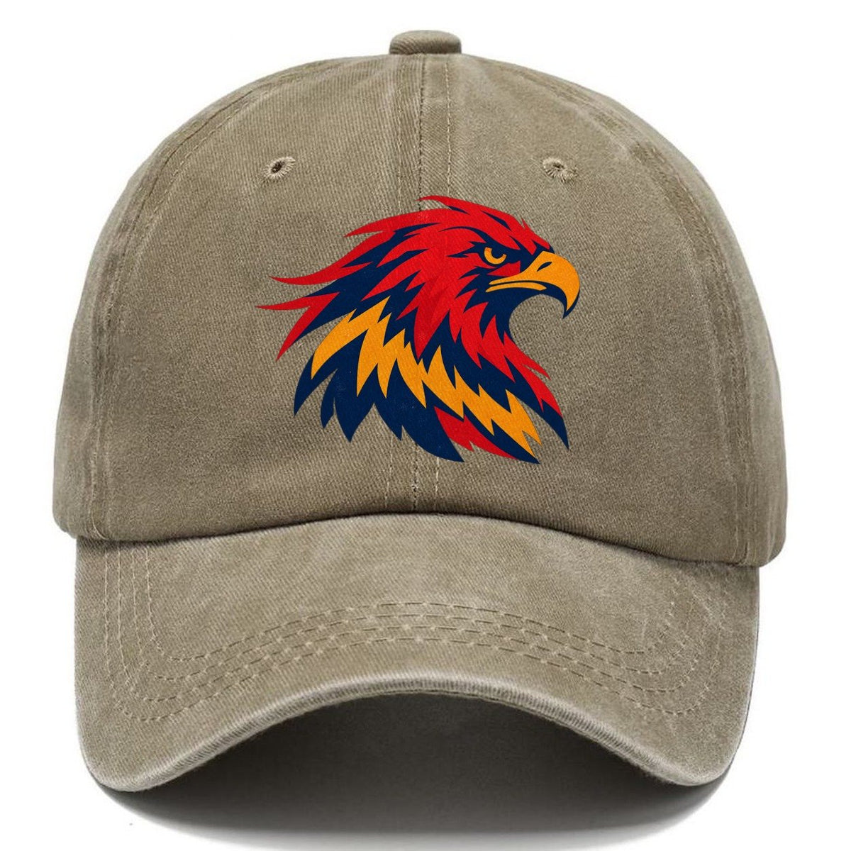 Red Navy Eagle Head Classic Cap – Warm Sand