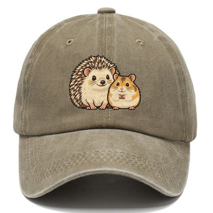 Hedgehog And Hamster Small Pet Logos Classic Cap – Warm Sand