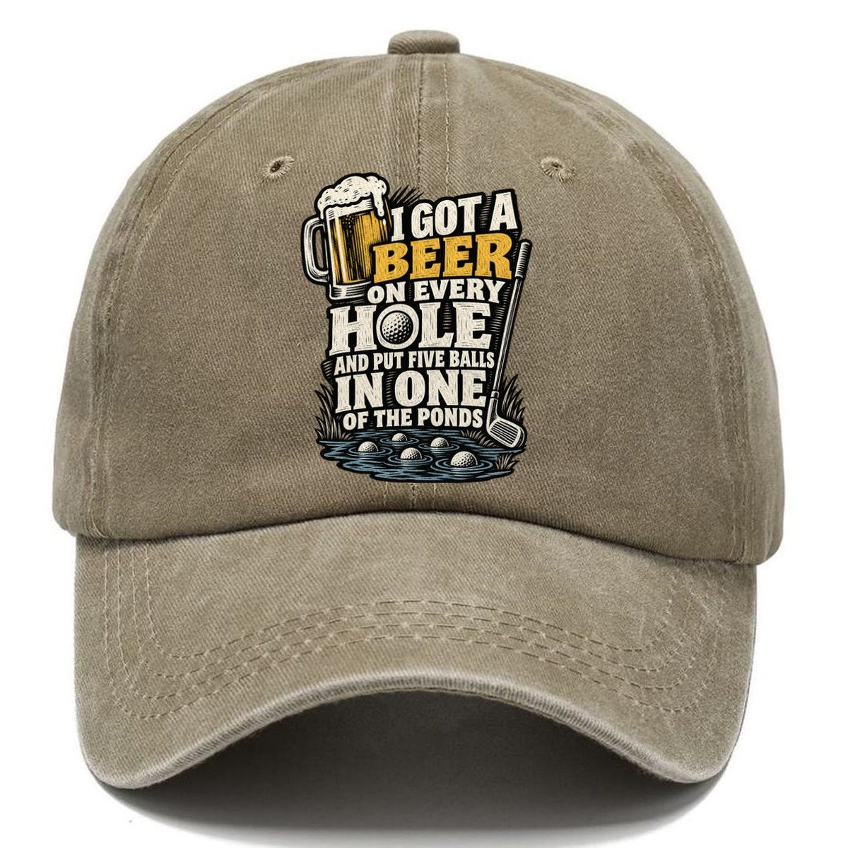Beer on Every Hole Classic Cap – Warm Sand