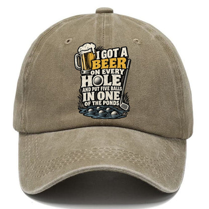 Beer on Every Hole Classic Cap – Warm Sand