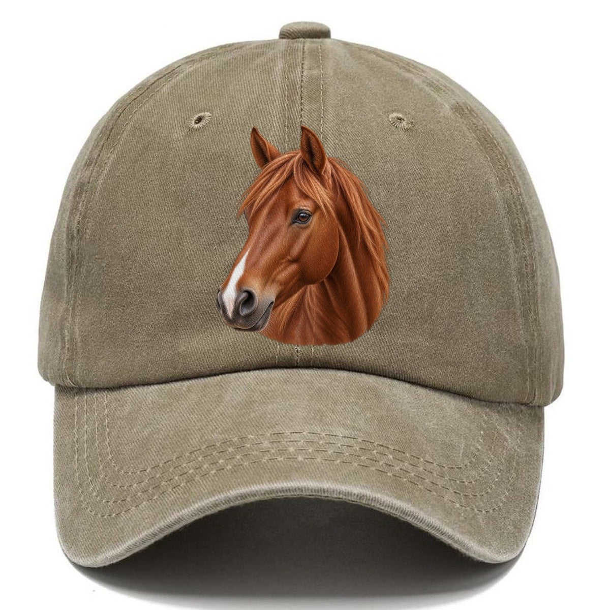 Chestnut Horse Gentle Muzzle Pastimes Companions Classic Cap – Warm Sand