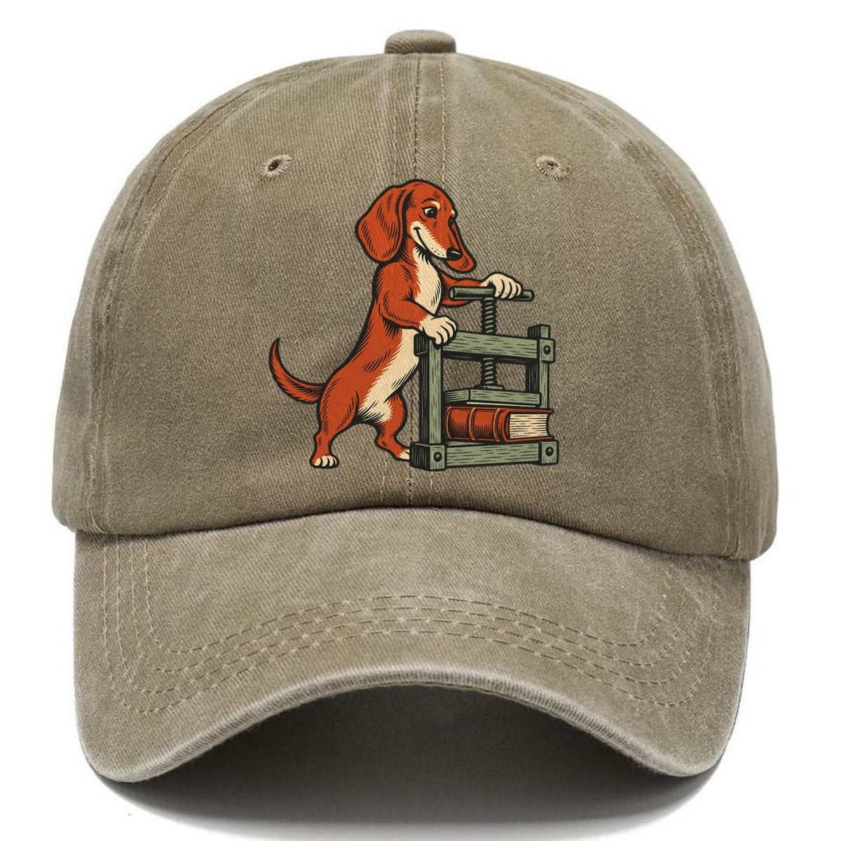 Dachshund Bookbinder Sundown Familiars Classic Cap – Warm Sand