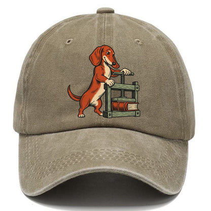 Dachshund Bookbinder Sundown Familiars Classic Cap – Warm Sand