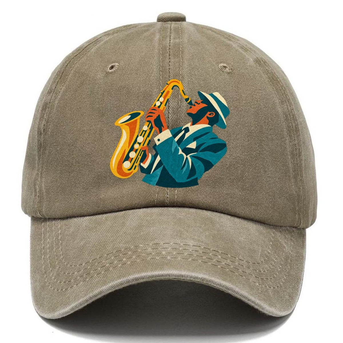 Jazz Saxophonist Classic Cap – Warm Sand