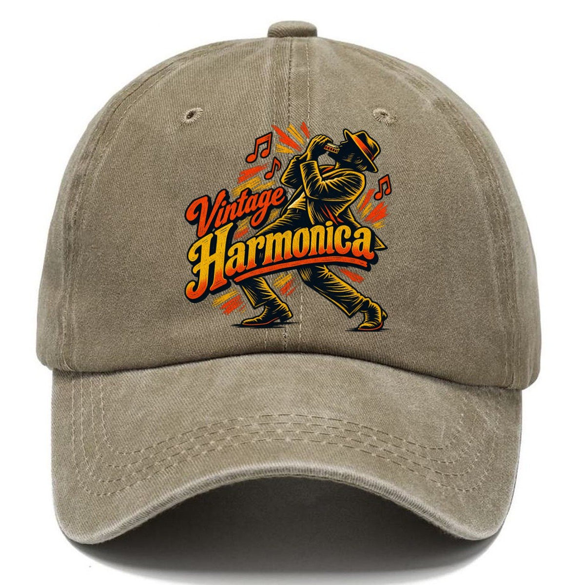 Woodcut Harmonica Classic Cap – Warm Sand