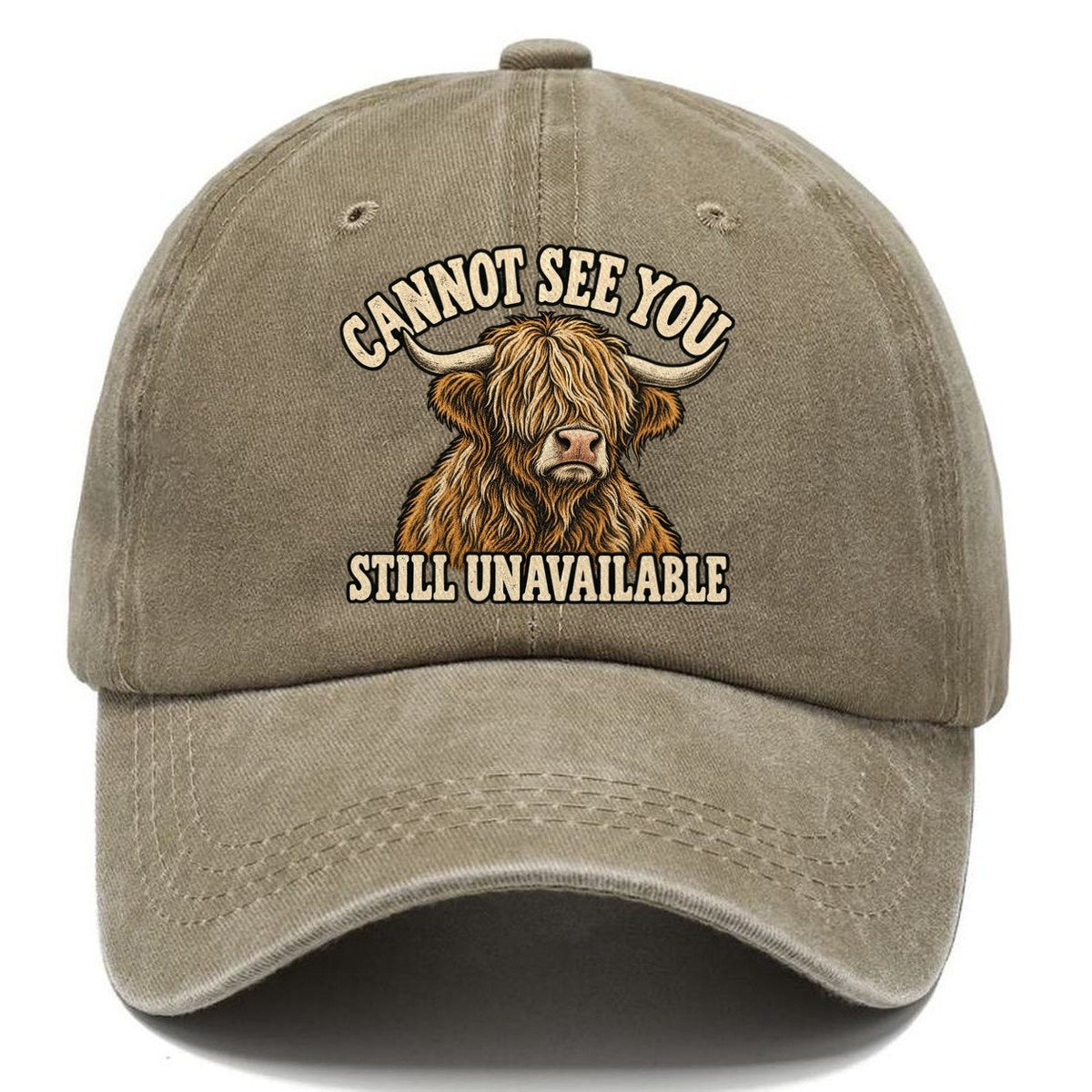 Highland Cow Unavailable Everyday Originals Classic Cap – Warm Sand