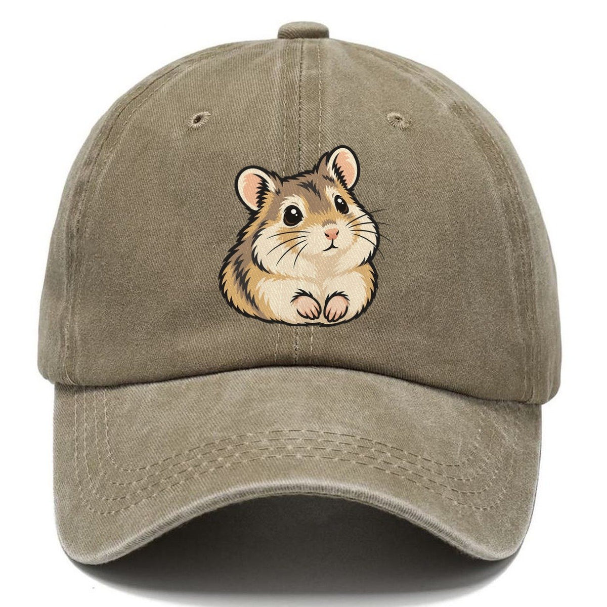 Dwarf Hamster Bright Ears Small Pet Logos Classic Cap – Warm Sand