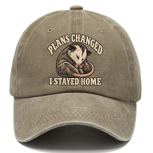 Opossum Staying Home Character Club Classic Cap – Warm Sand