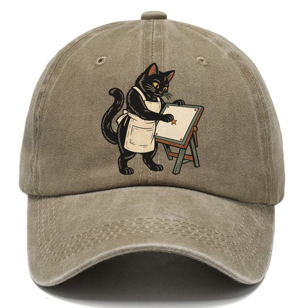 Black Cat Mapmaker Sundown Familiars Classic Cap – Warm Sand