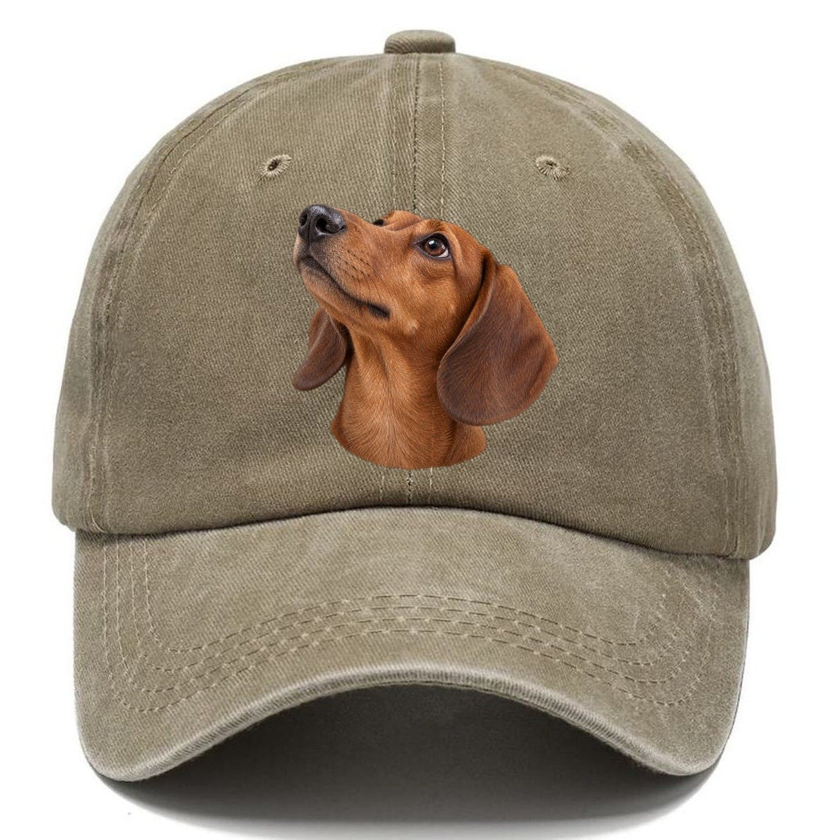 Dachshund Upturned Nose Character Club Classic Cap – Warm Sand