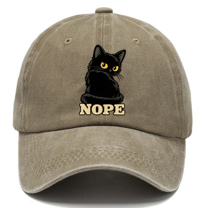 Black Cat Nope Fan Favorites Classic Cap – Warm Sand