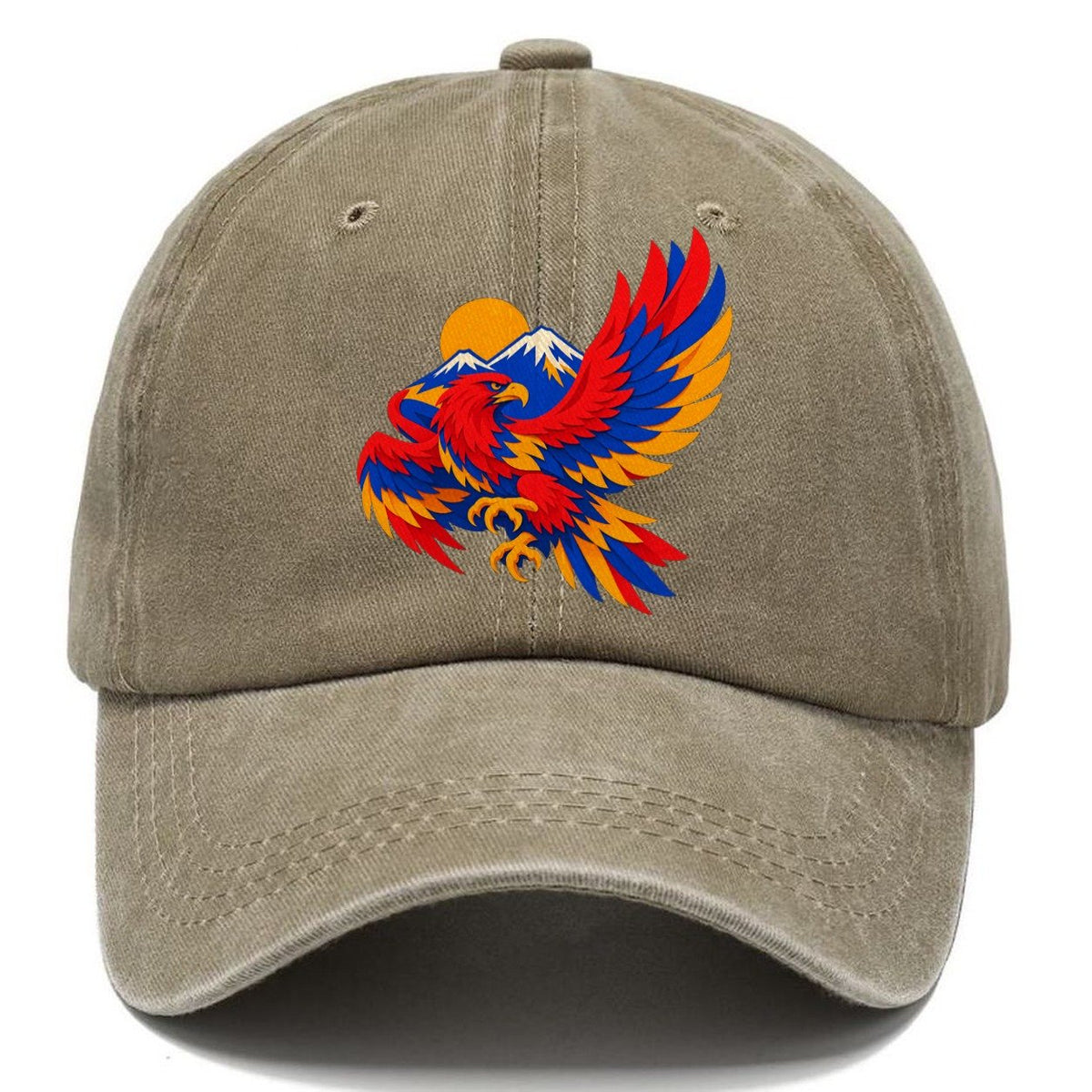 Eagle Over Mountain Sun Classic Cap – Warm Sand