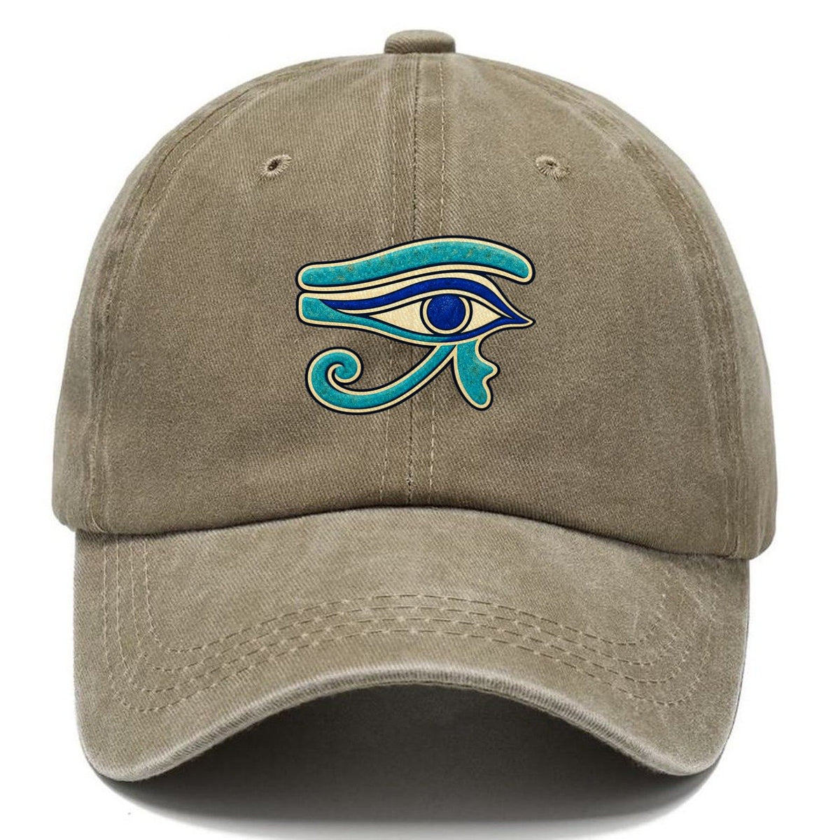 Wedjat In Blue Quiet Wards Heritage Classic Cap – Warm Sand