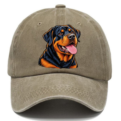 Rottweiler Portrait Classic Cap – Warm Sand
