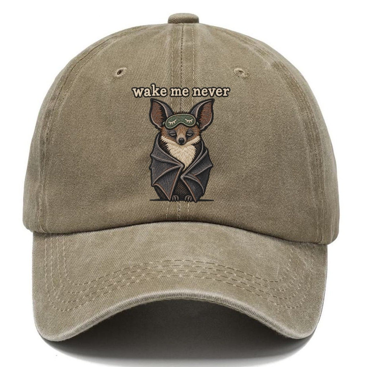 Wake Me Never Strongly Worded Classic Cap – Warm Sand