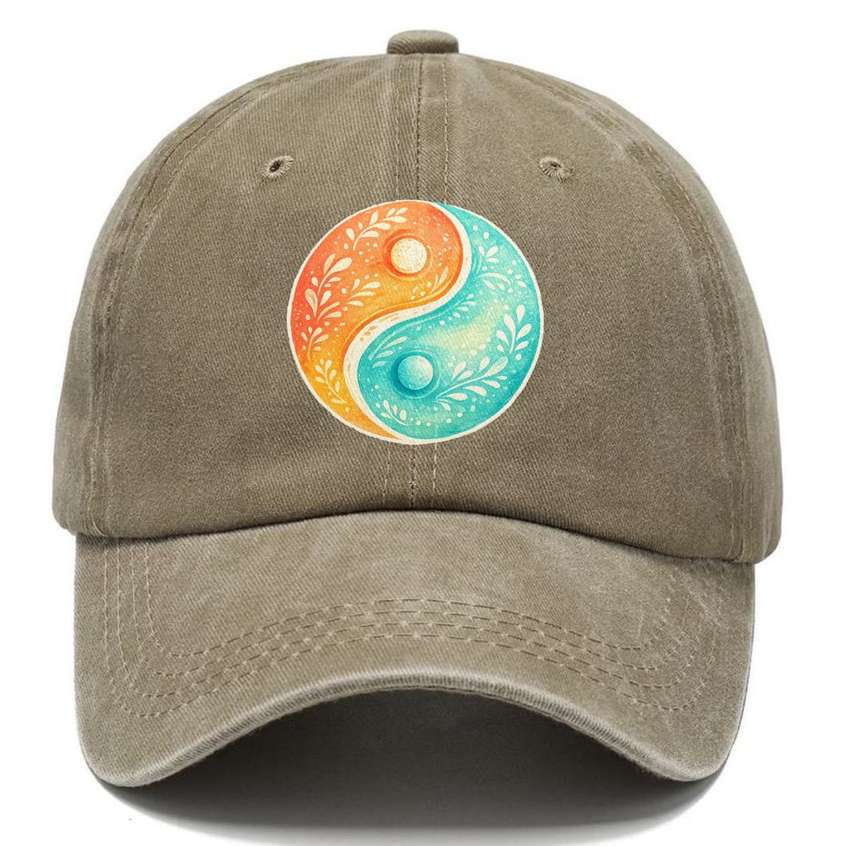 Botanical Yin Yang Classic Cap – Warm Sand