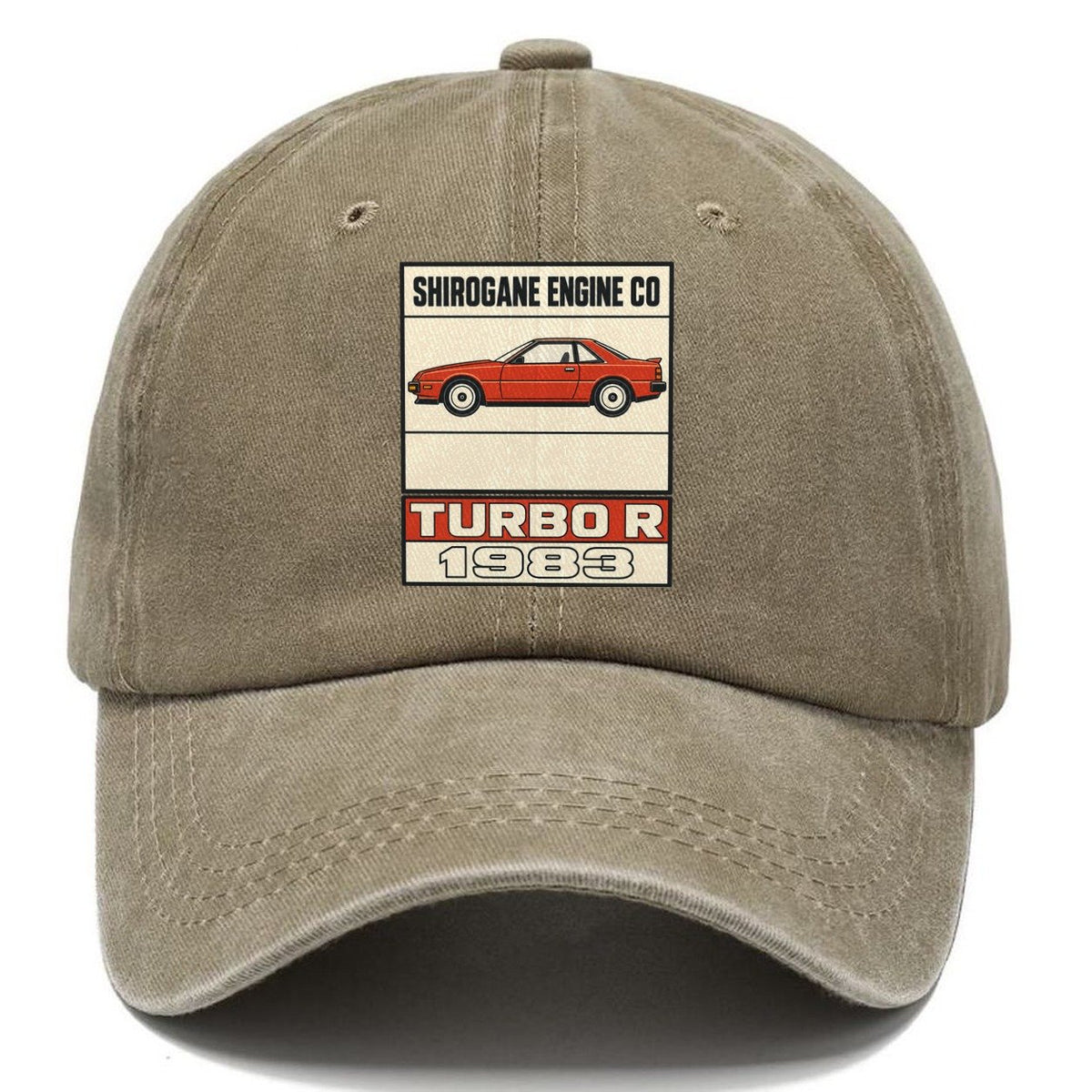 Shirogane Turbo R Showa Speed Plates Classic Cap – Warm Sand