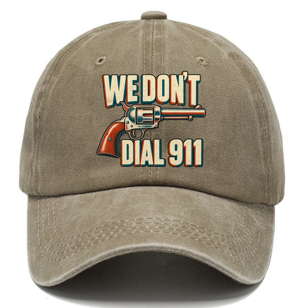 Risograph Offset We Don't Dial 911 Classic Cap – Warm Sand