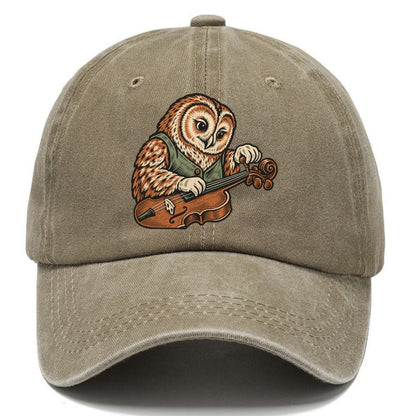 Owl Violin Repairer Sundown Familiars Classic Cap – Warm Sand