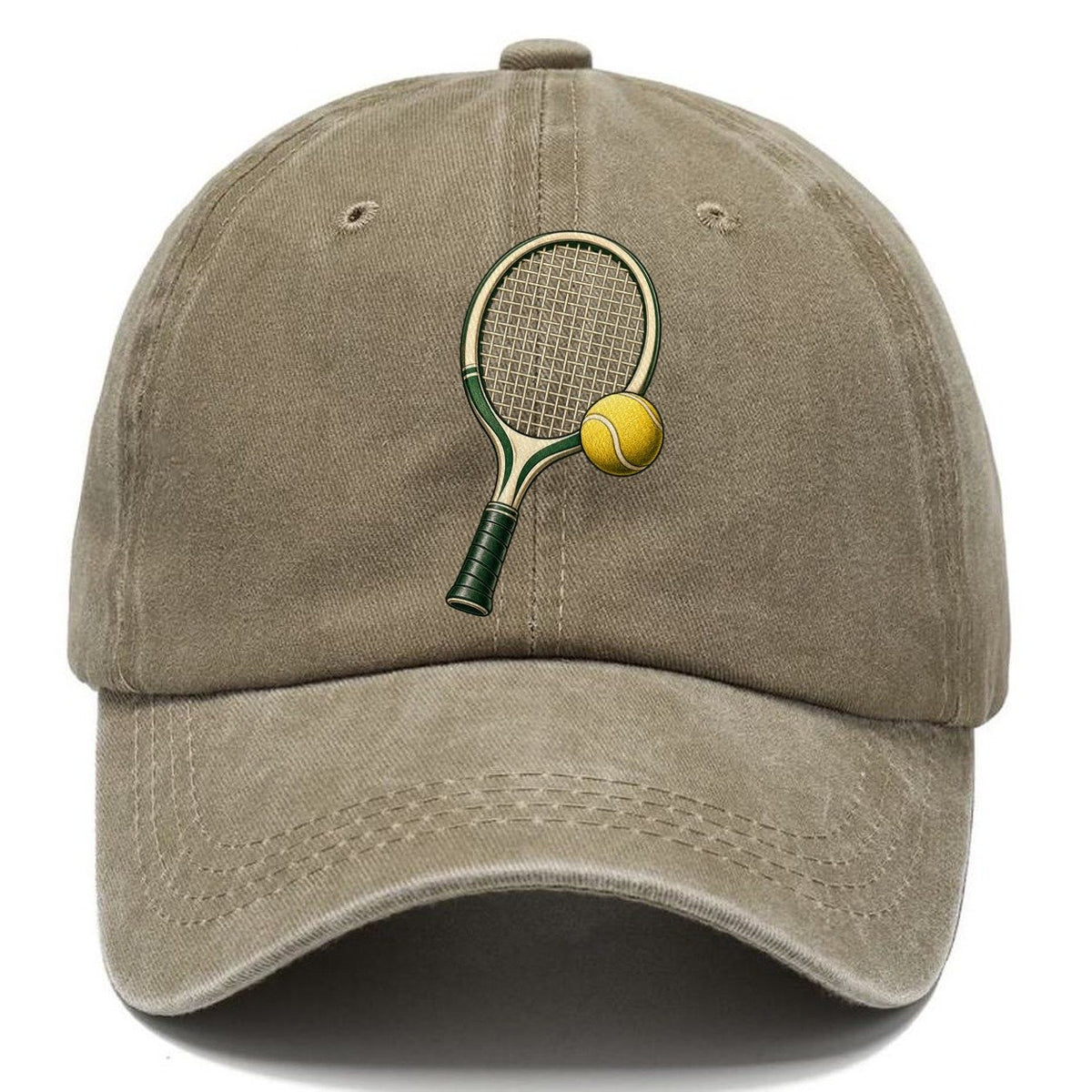 Tennis Racket Ball Balance Pastimes Companions Classic Cap – Warm Sand