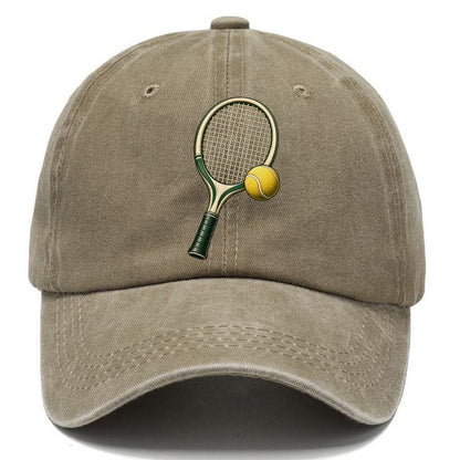 Tennis Racket Ball Balance Pastimes Companions Classic Cap – Warm Sand
