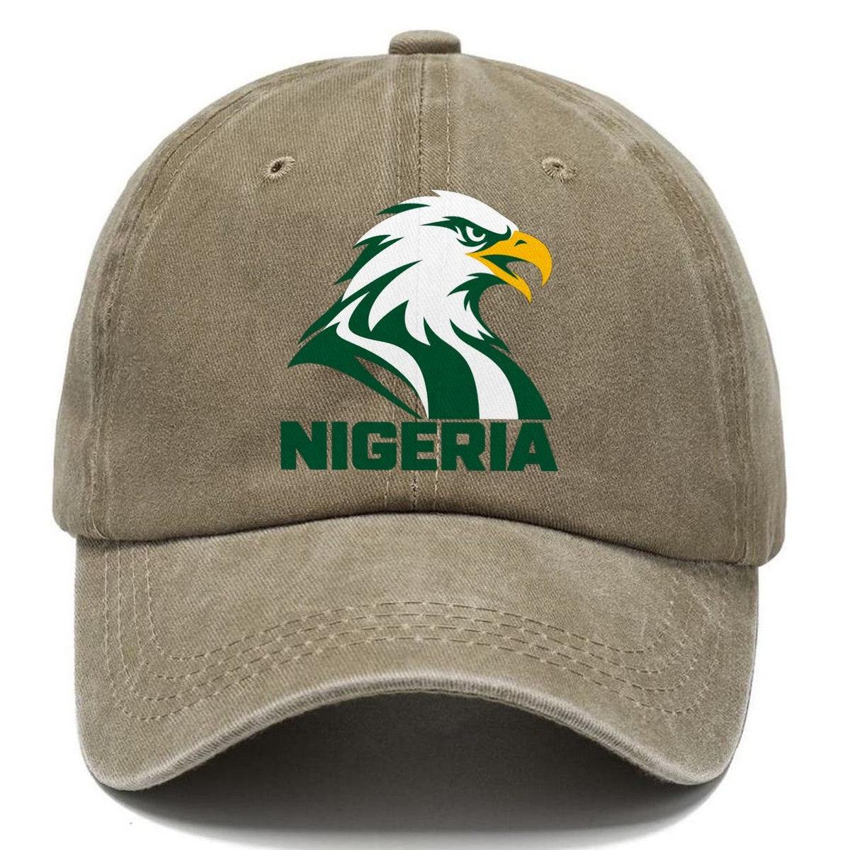 Nigeria Retro Badge Classic Cap – Warm Sand