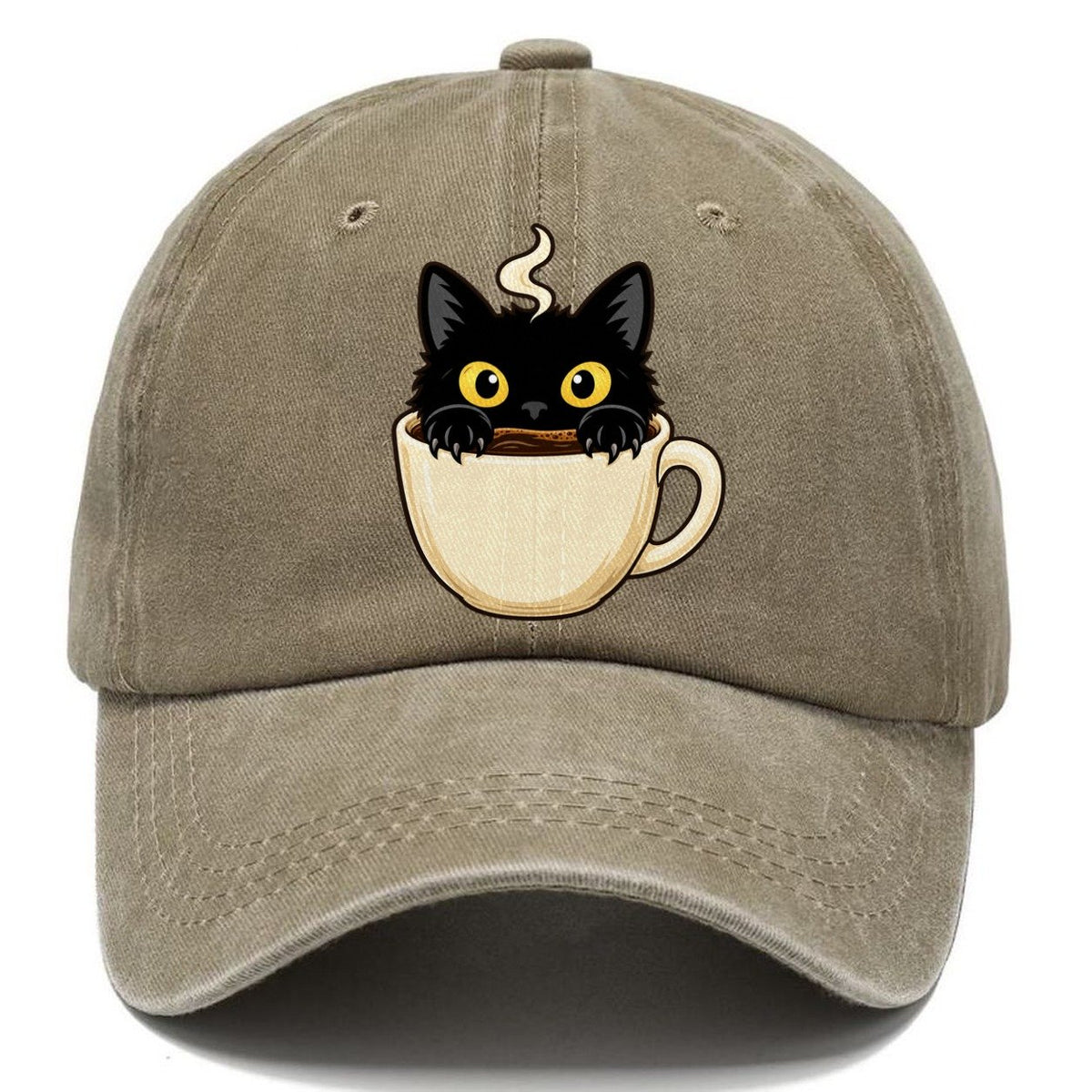 Black Cat Coffee Mug Fan Favorites Classic Cap – Warm Sand