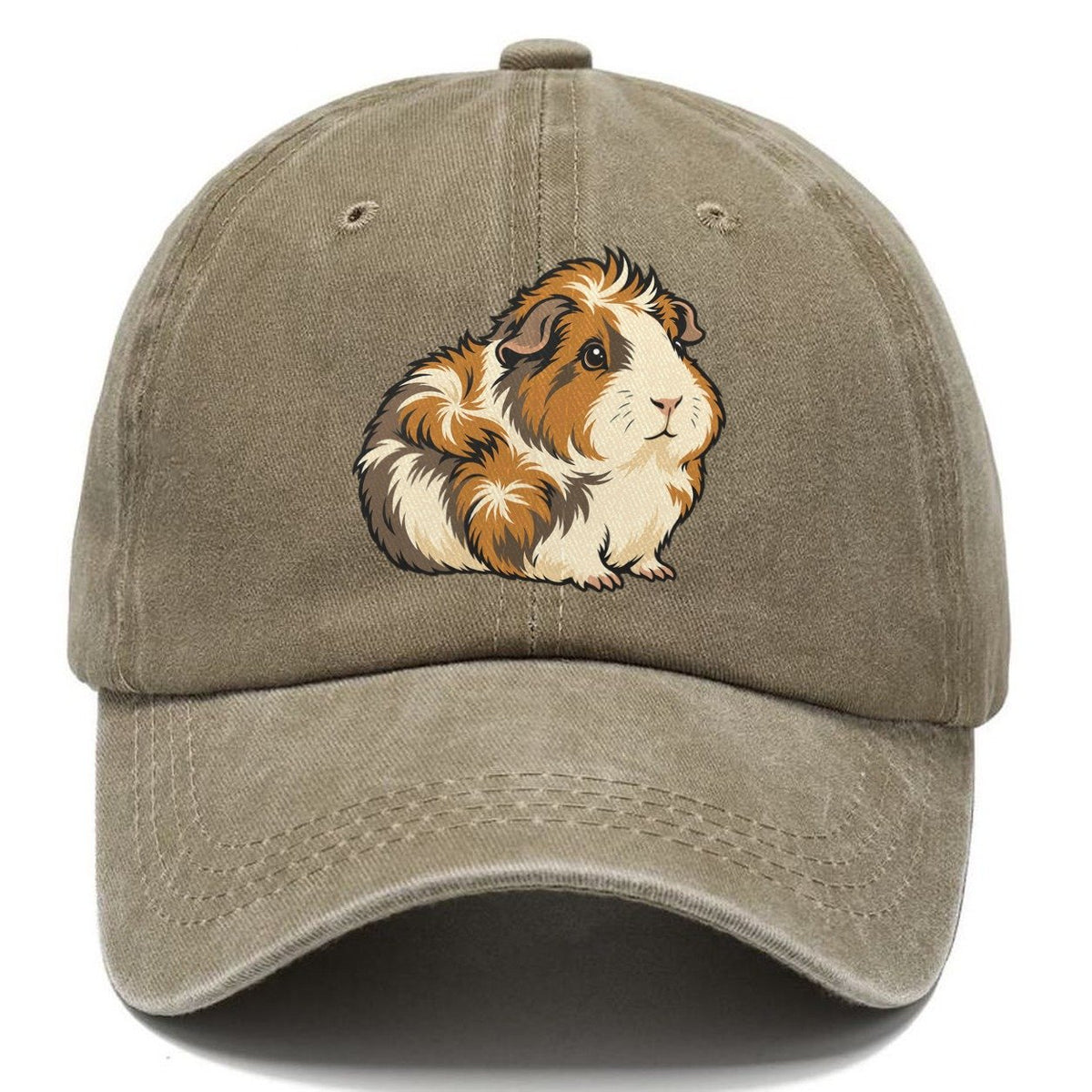 Guinea Pig Rosette Crown Small Pet Logos Classic Cap – Warm Sand