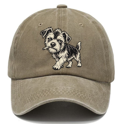 Scruffy Dog with Cigarette Classic Cap – Warm Sand