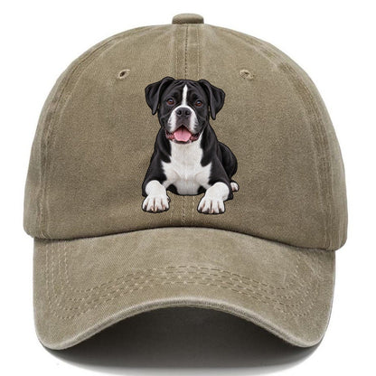 Black And White Boxer Classic Cap – Warm Sand