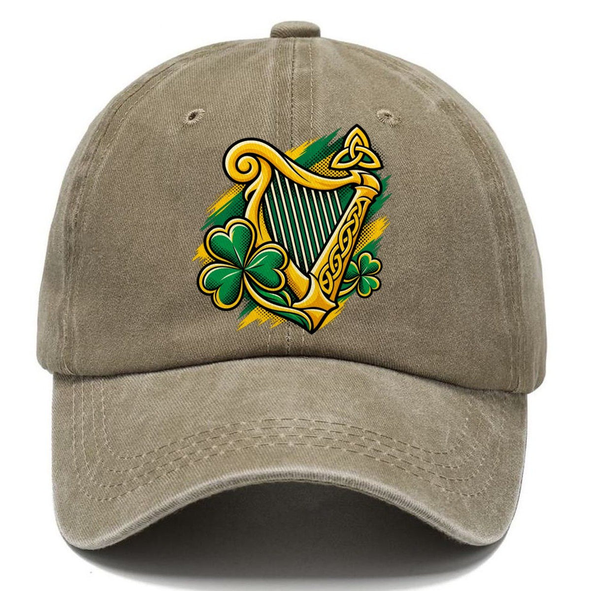 Ireland Pop Art Emblem Classic Cap – Warm Sand