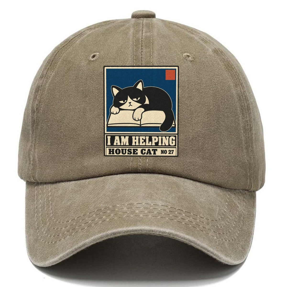 I Am Helping Neko Says No Classic Cap – Warm Sand