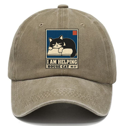 I Am Helping Neko Says No Classic Cap – Warm Sand