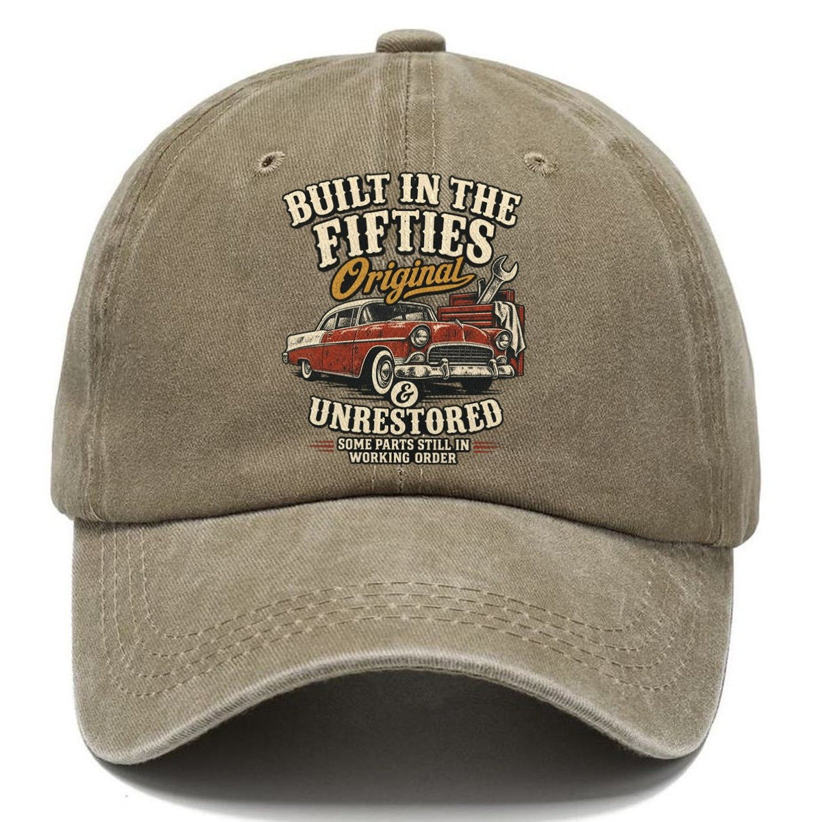 Built in the Fifties Car Classic Cap – Warm Sand