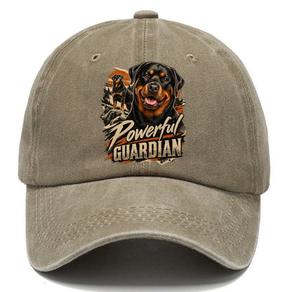 Powerful Guardian Rottweiler Classic Cap – Warm Sand
