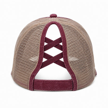 Burgundy-Khaki — back view