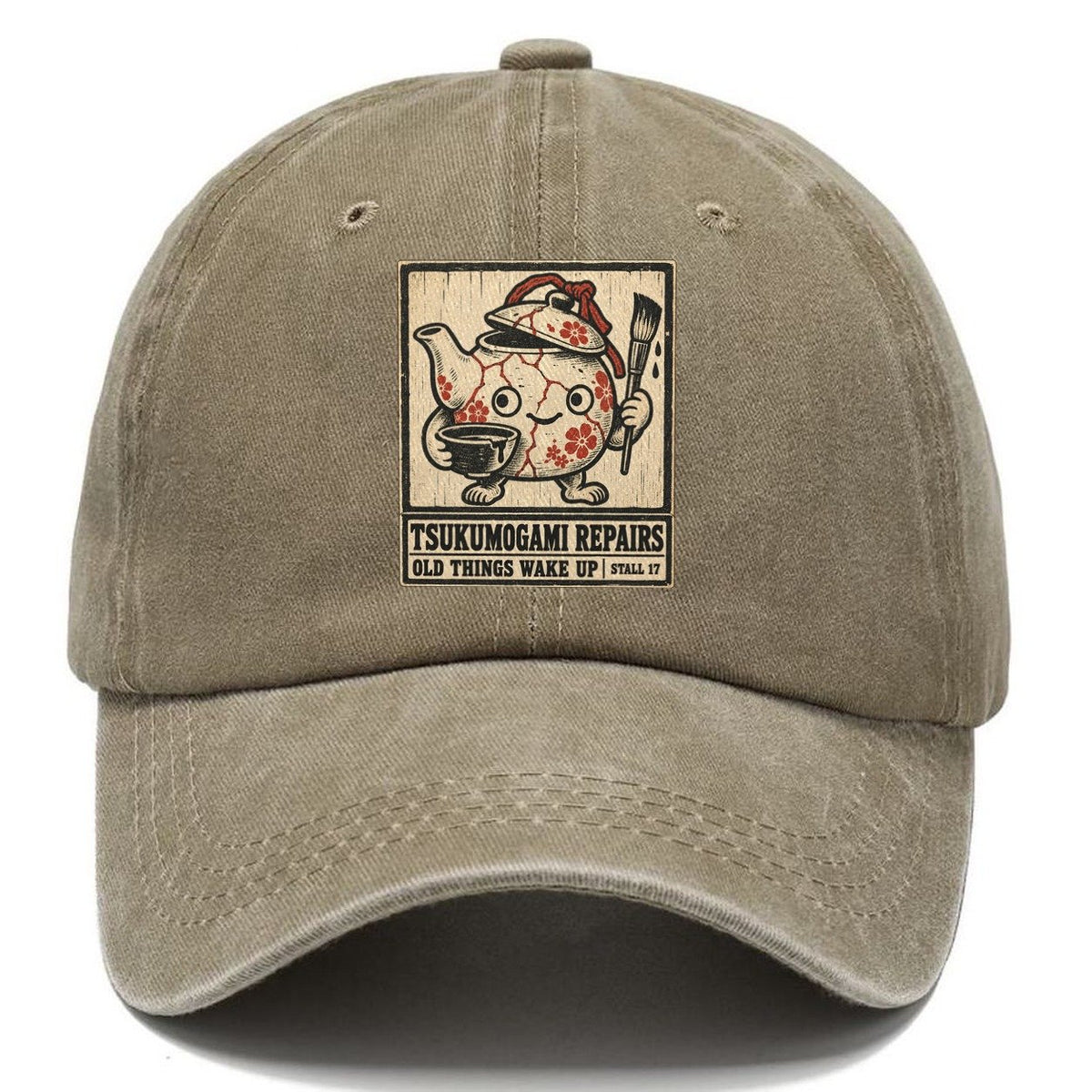 Tsukumogami Repairs Yokai Night Market Classic Cap – Warm Sand