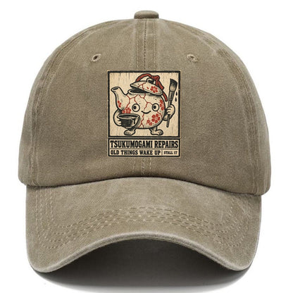Tsukumogami Repairs Yokai Night Market Classic Cap – Warm Sand